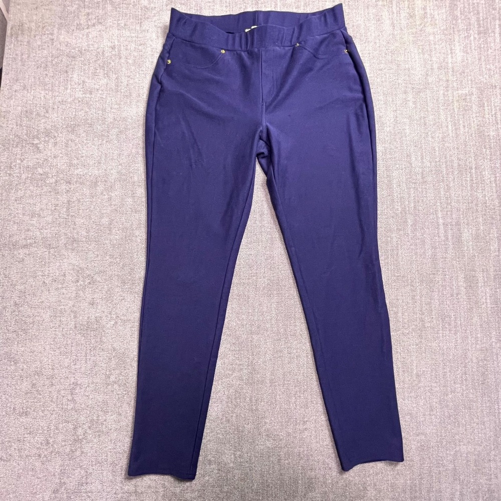 Michael Michael Kors Leggings Womens Large Royal Blue Casual Skinny Leg Pull On